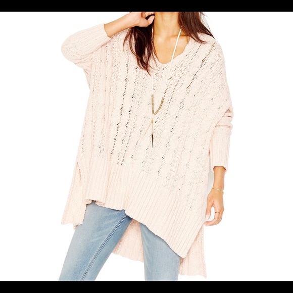 Free People Easy Cable V Ivory Knit Sweater - Picture 13 of 13